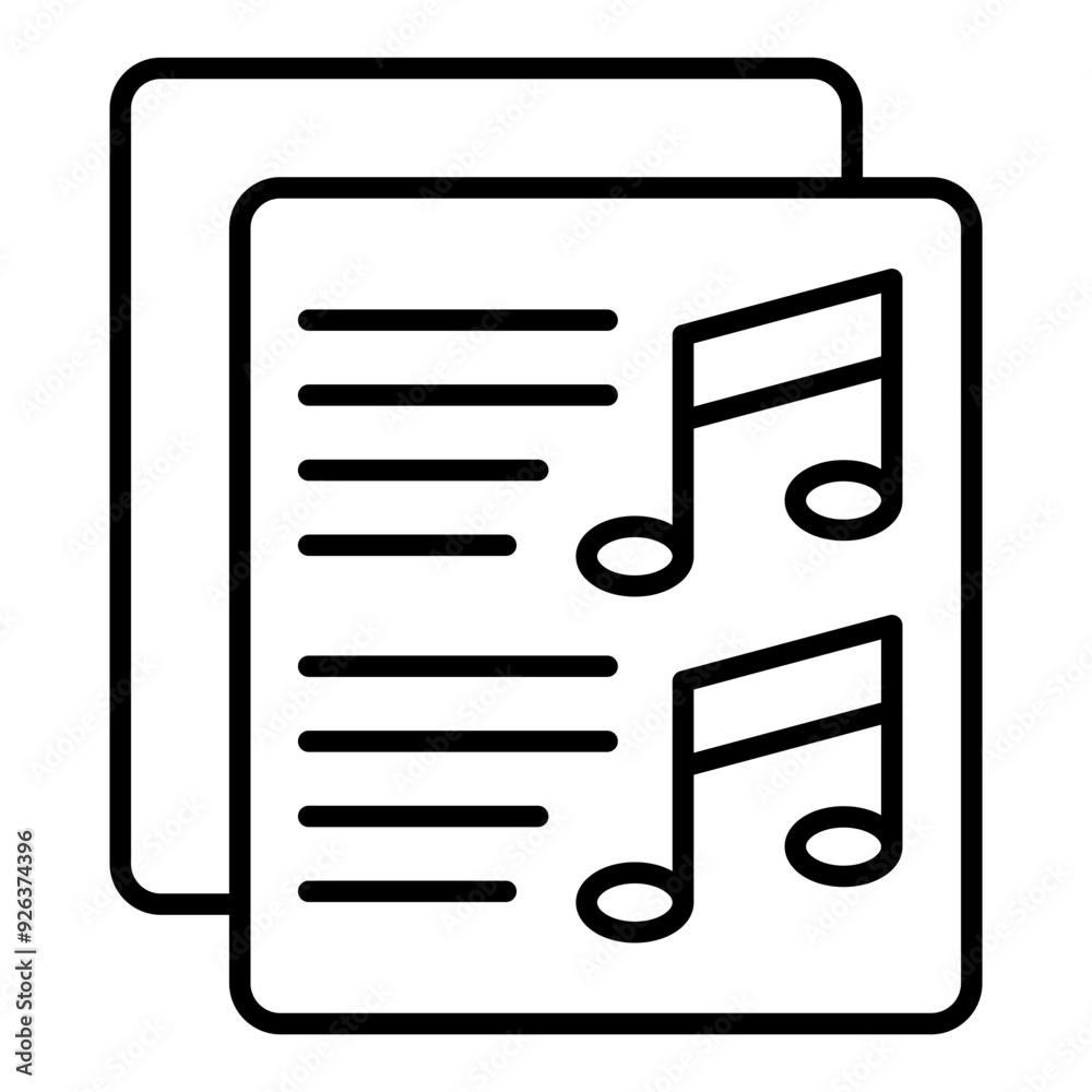 Fototapeta premium Music score Icon