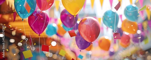 Vibrant Balloons with Float...