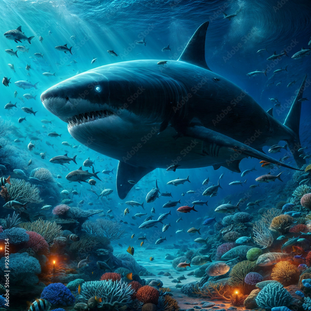 Fototapeta premium scary shark