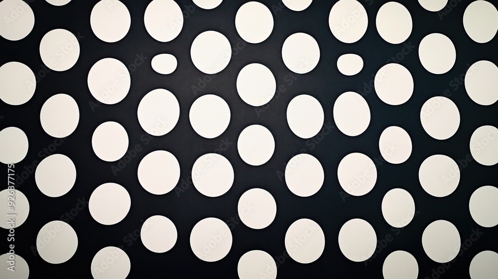 Black and white polka dot pattern, retro style background Black and white polka dot pattern, retro style background