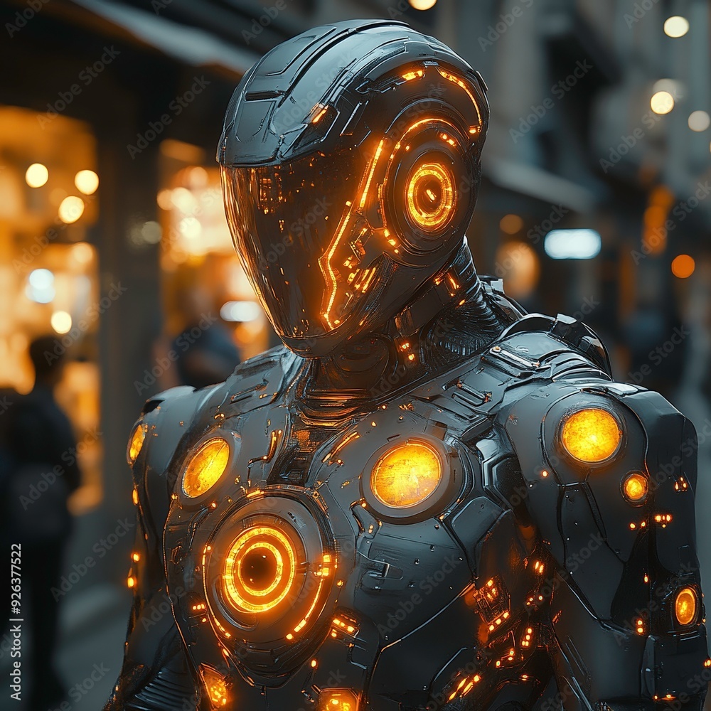 Fototapeta premium Echoes of a Distant Future: Chronicles of the Cybernetic Age