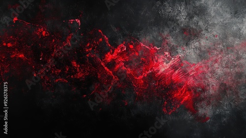 Abstract artwork featuring dynamic red and black textures, evoking emotion and intensity.