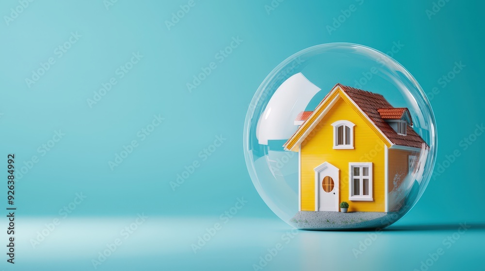 custom made wallpaper toronto digitalA house wrapped in a bubble for home insurance protection