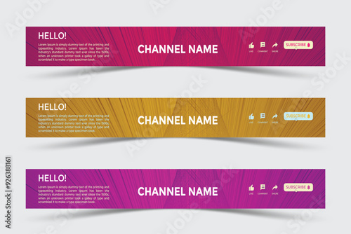 YouTube Header and YouTube Creative Banner design social media cover design.