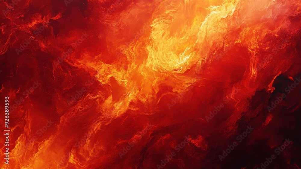 Fototapeta premium Abstract fiery background with swirling red and orange hues.