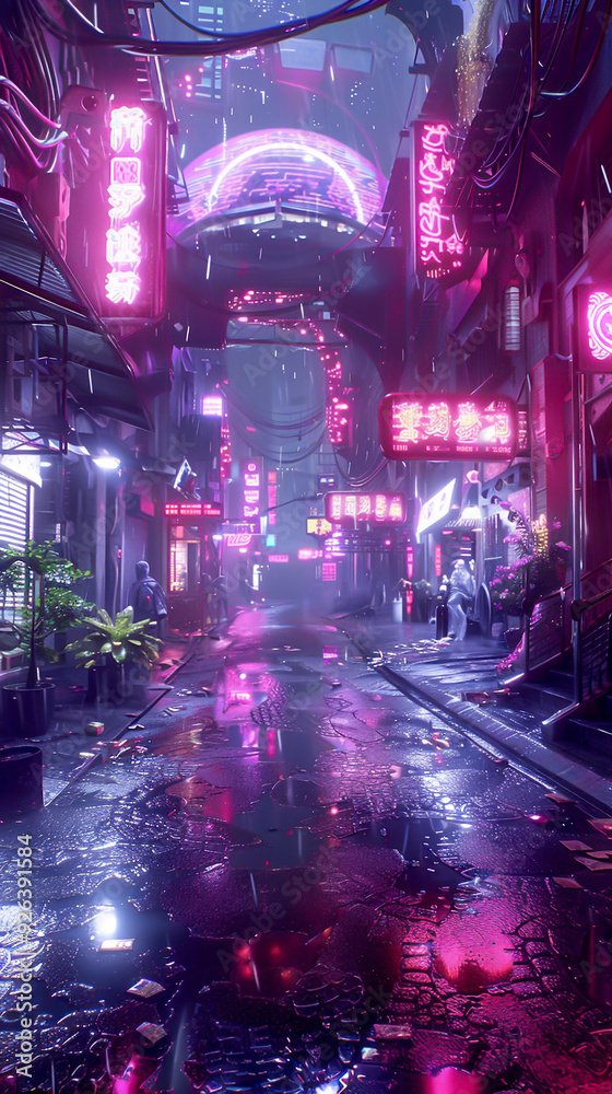 An imaginative 3D business environment with enchanted details, front view, merging the future with magical creativity, cybernetic tone, Tetradic color scheme An imaginative 3D business environment with enchanted details, front view, merging the future with magical creativity, cybernetic tone, Tetradic color scheme