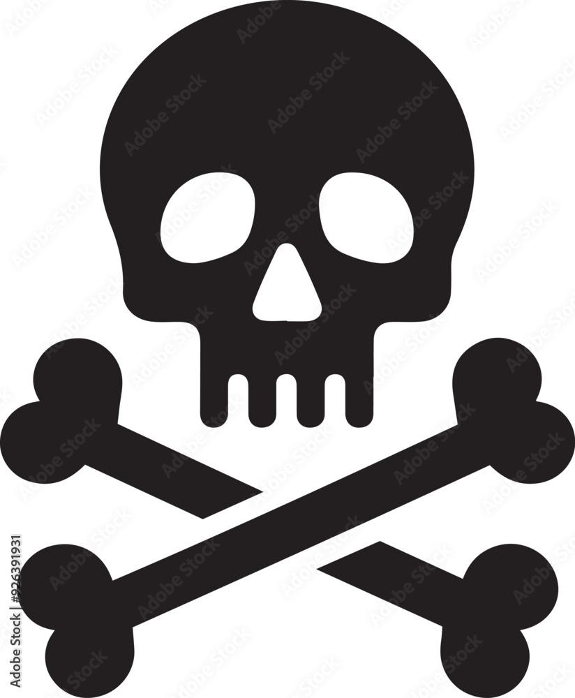 Flat Black Death Icon with Rounded Corners vector Flat Black Death Icon with Rounded Corners vector