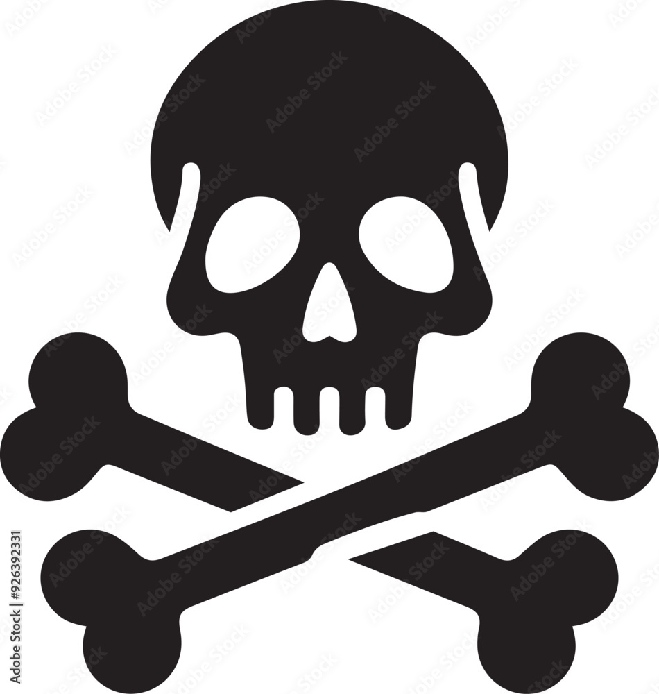 Flat Black Death Icon with Rounded Corners vector Flat Black Death Icon with Rounded Corners vector