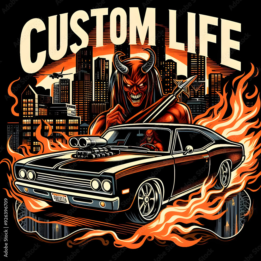 Obraz premium custom car muscle