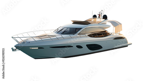 luxury yacht isolated on transparent background  photo