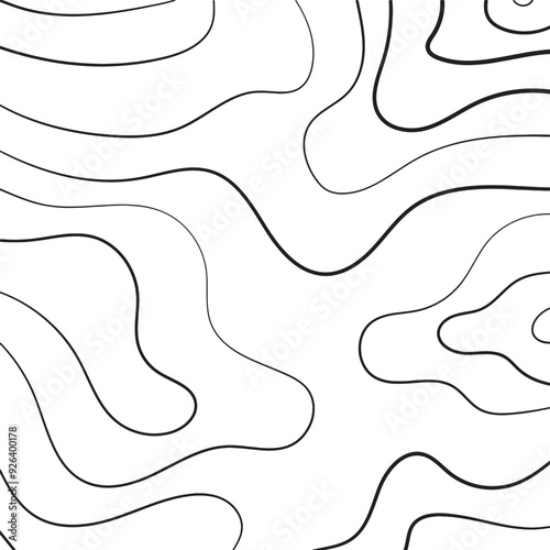 A seamless pattern of thin black lines creates a dynamic, flowing abstract design vector on a clean white background.