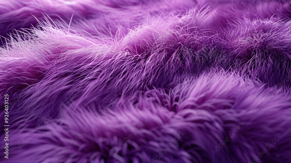 Fototapeta premium Close-up of soft purple faux fur texture 