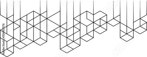 Geometric Cube pattern vector 