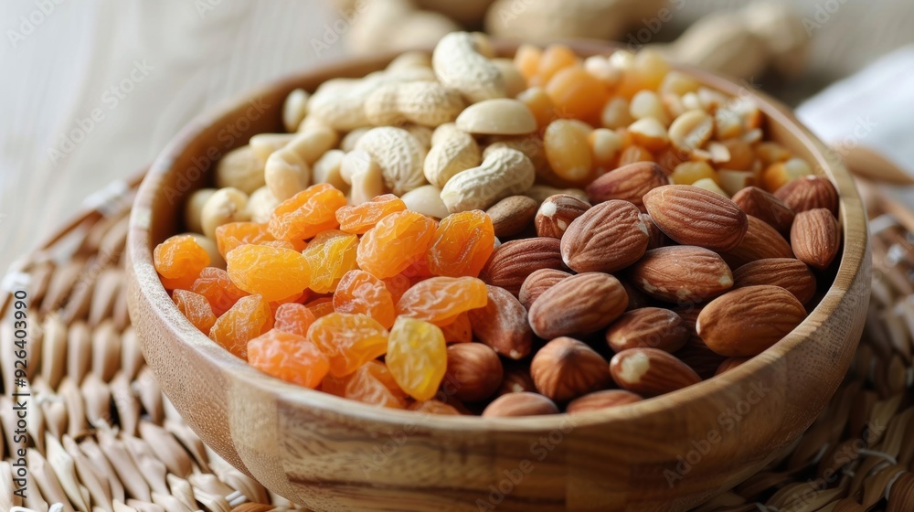 A variety of nuts piled together, showcasing their diverse shapes and textures in a natural, appetizing arrangement A variety of nuts piled together, showcasing their diverse shapes and textures in a natural, appetizing arrangement