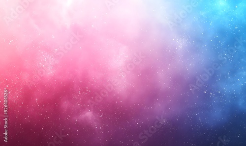 Abstract Pink and Blue Night Sky with Stars