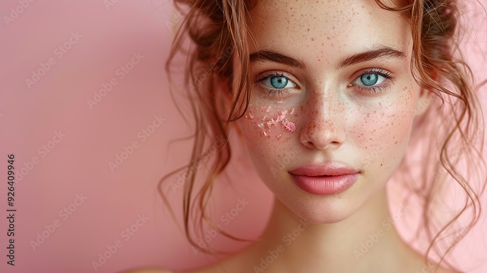 Graceful Young Lady Showcasing Her Skincare Routine with Natural Beauty Products. Skincare Essentials for Radiant Skin. Graceful Young Lady Showcasing Her Skincare Routine with Natural Beauty Products. Skincare Essentials for Radiant Skin.