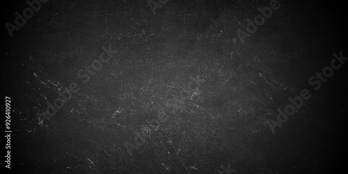 Scary dark black vector wall scratcher the charcoal color gloomy backdrop grunge concrete. old wall blackboard and chalkboard texture grunge texture background.  