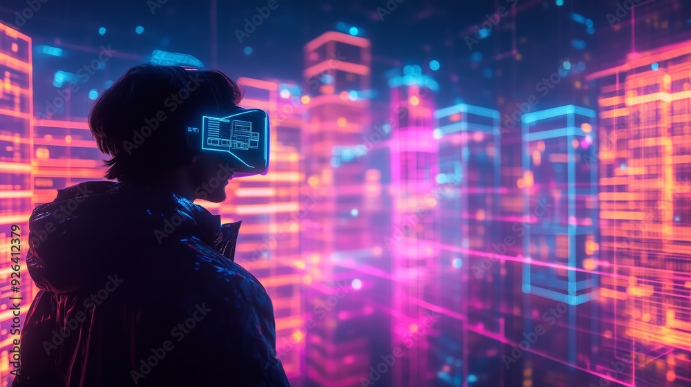 The Neon Glow of Virtual Realty The Neon Glow of Virtual Realty
