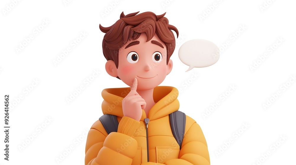 Naklejka premium Cheerful Young Boy Exploring Outdoor Nature with Excited Expression