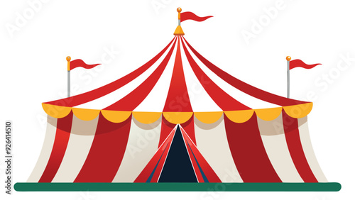 circus tent vector illustration on white background