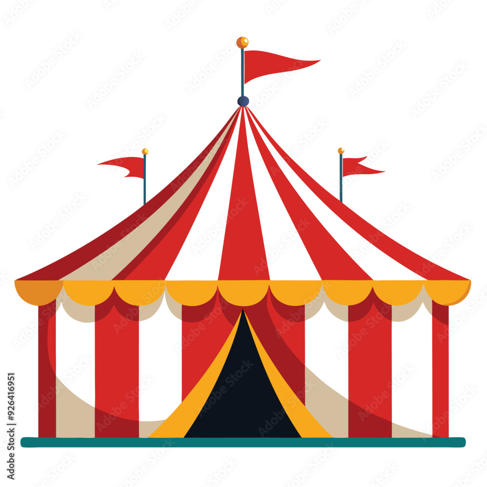 Fototapeta premium circus tent vector illustration on white background