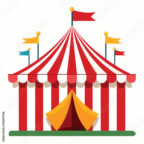 circus tent vector illustration on white background