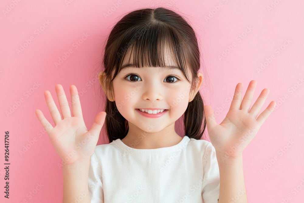 両手を広げてバンザイする笑顔の日本人キッズ(お稽古・お遊戯・ダンス・うれしい・喜ぶ) 両手を広げてバンザイする笑顔の日本人キッズ(お稽古・お遊戯・ダンス・うれしい・喜ぶ)