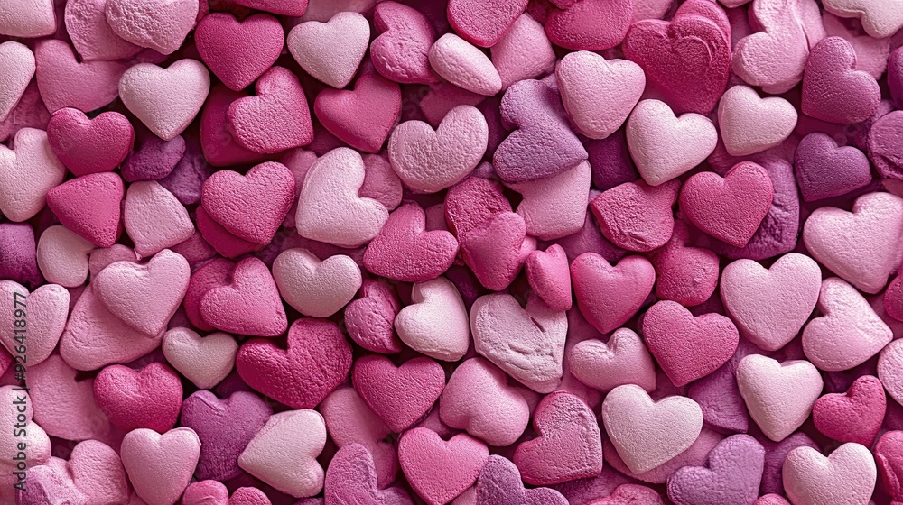 Charming pink hearts background for love-themed designs, ideal for Valentine's Day or Mother's Day, with a pattern of sweet hearts in various shades of pink. Charming pink hearts background for love-themed designs, ideal for Valentine's Day or Mother's Day, with a pattern of sweet hearts in various shades of pink.