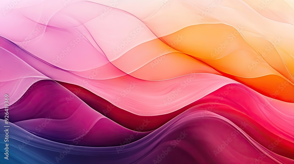 Fototapeta premium Colorful abstract background with layered textures and smooth, flowing curves. Great for adding depth and interest to banners, presentations, and visual art projects.