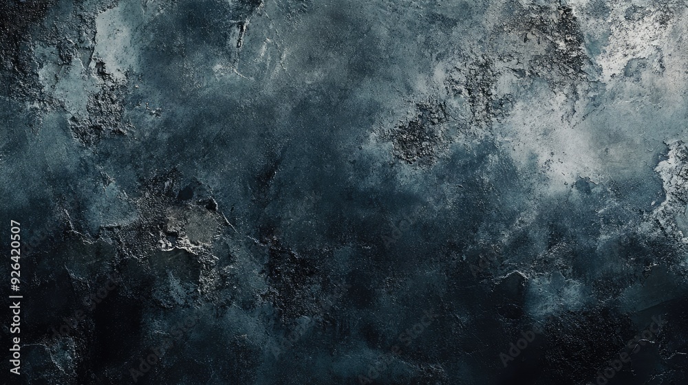 Dark concrete texture background with a mix of rough and smooth areas, perfect for a dynamic and engaging design banner element. -