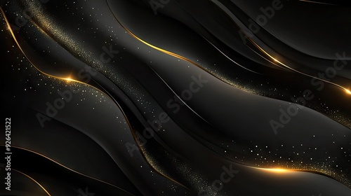 Dark grey luxury background with gleaming gold light lines and soft shadows, creating an elegant and refined design.