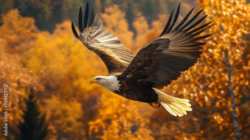 Eagle flying in the sky, Natural background photo