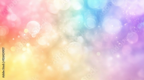 Rainbow Bokeh Abstract: A dreamy and ethereal background with a blurred, multi-colored rainbow bokeh effect. 