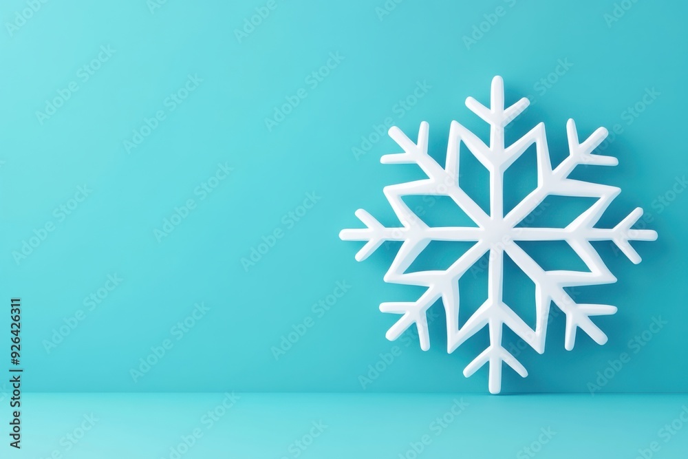 Snowflake, seasonal marketing strategies, holiday promotions, 3D render. A 3D visualization of a snowflake representing seasonal marketing strategies and holiday promotions, designed in a clean and mo Snowflake, seasonal marketing strategies, holiday promotions, 3D render. A 3D visualization of a snowflake representing seasonal marketing strategies and holiday promotions, designed in a clean and mo