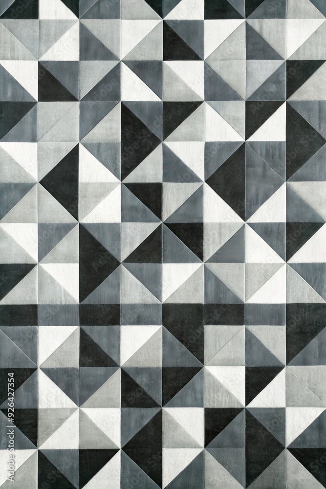 Monochrome geometric pattern with triangles and squares. Monochrome geometric pattern with triangles and squares.