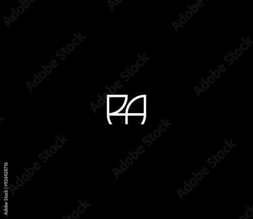 AR logo letter design on luxury background. RA logo monogram initials letter concept. AR icon logo design. RA elegant and Professional letter icon design on black background. 