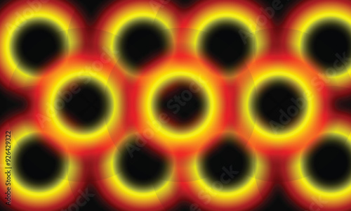 Abstract background with the circle graphic of nero light glow