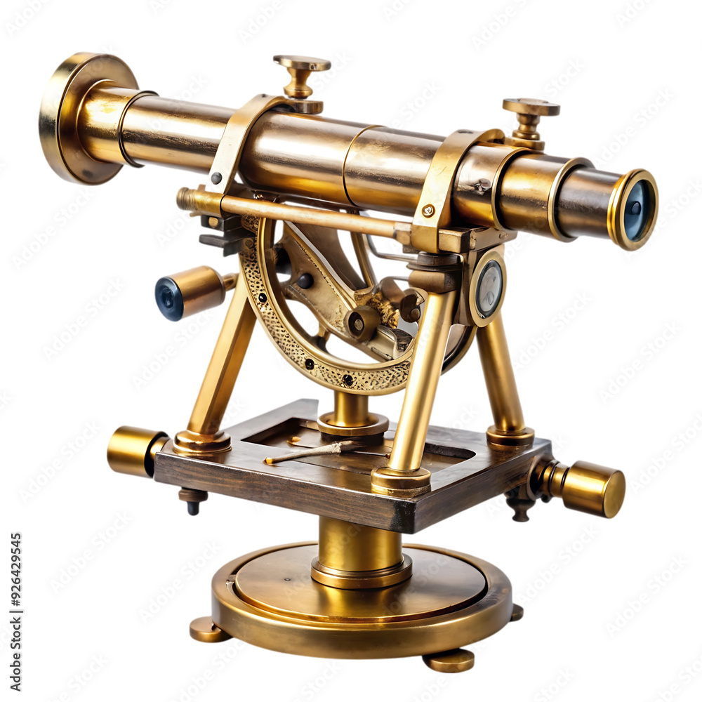 old telescope isolated on white old telescope isolated on white
