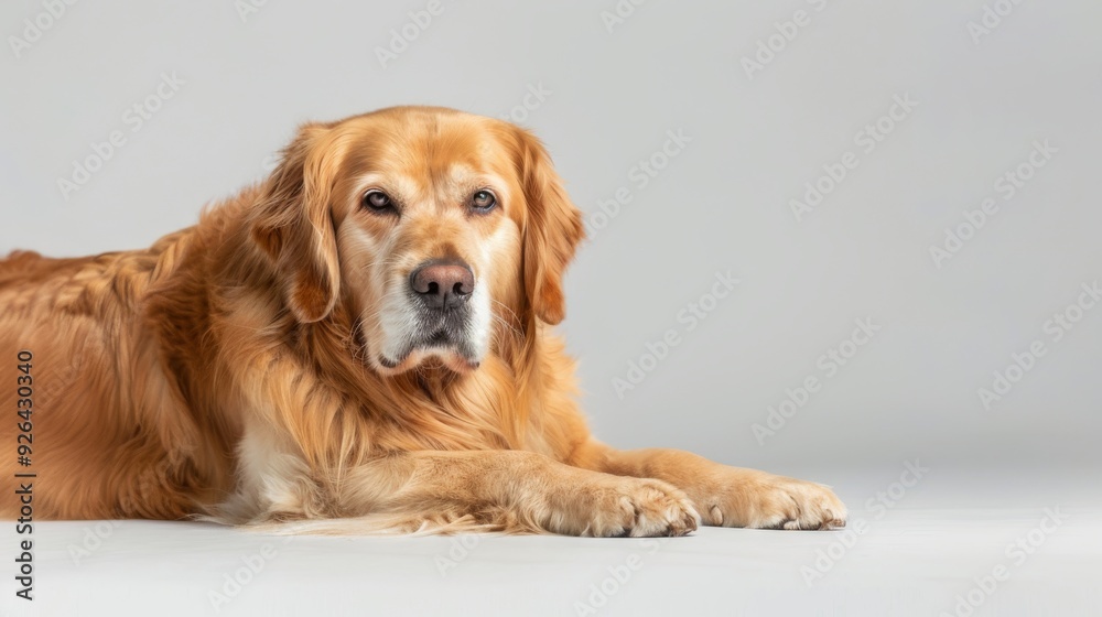 Purebred dog on isolated white background with space for your text Purebred dog on isolated white background with space for your text
