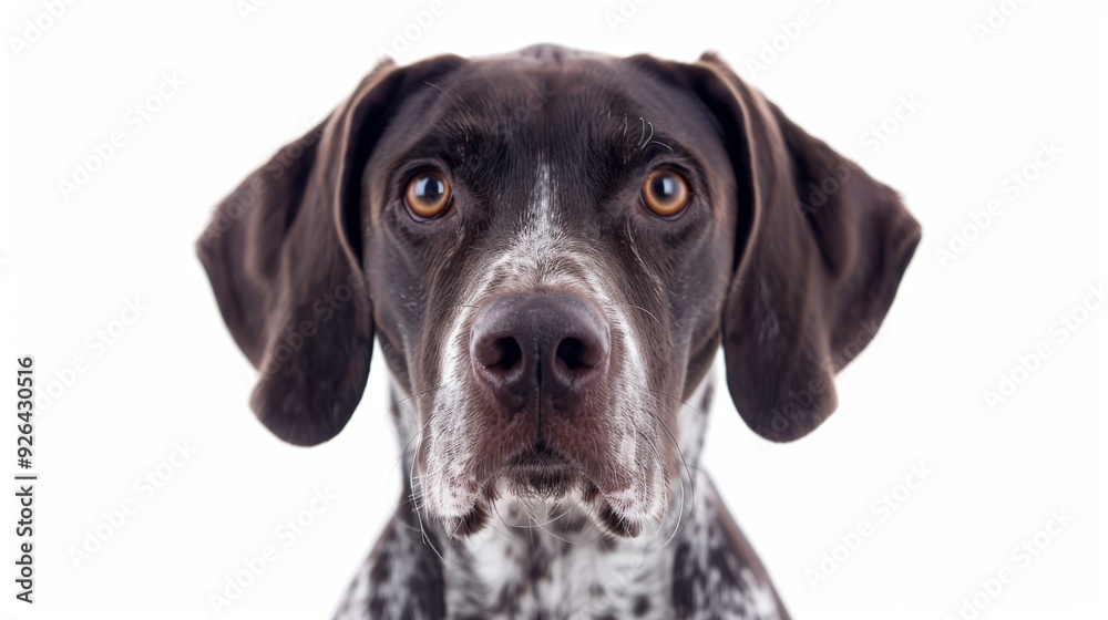 Purebred dog on isolated white background with space for your text Purebred dog on isolated white background with space for your text