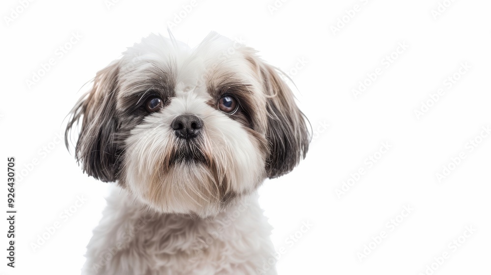 Purebred dog on isolated white background with space for your text Purebred dog on isolated white background with space for your text