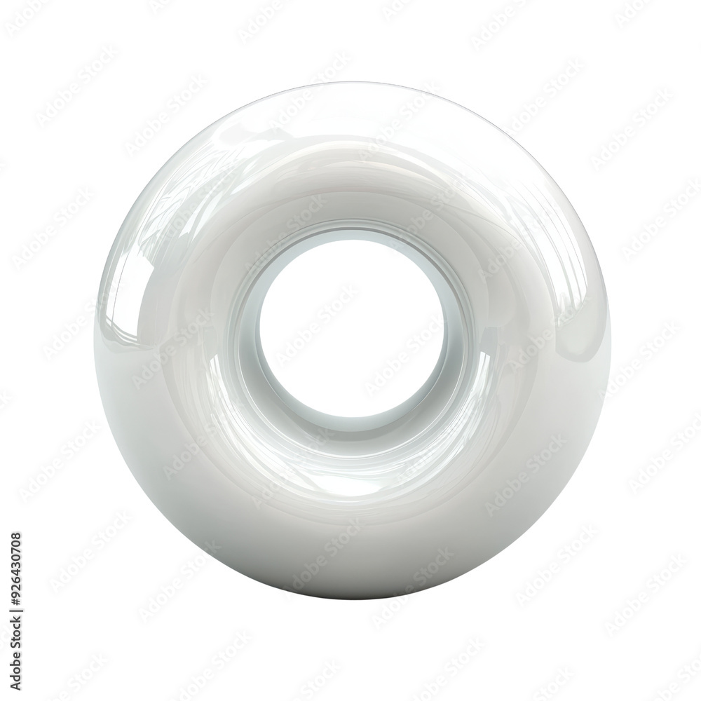 A white circle with a hole in the middle A white circle with a hole in the middle