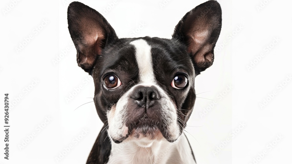 Purebred dog on isolated white background with space for your text Purebred dog on isolated white background with space for your text