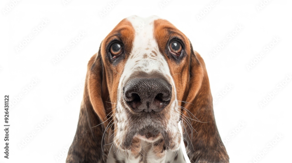 Purebred dog on isolated white background with space for your text Purebred dog on isolated white background with space for your text
