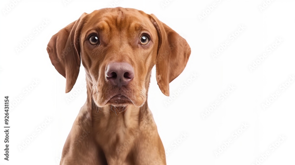 Purebred dog on isolated white background with space for your text Purebred dog on isolated white background with space for your text