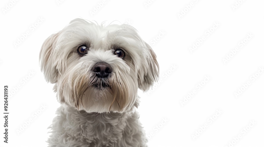 Purebred dog on isolated white background with space for your text Purebred dog on isolated white background with space for your text