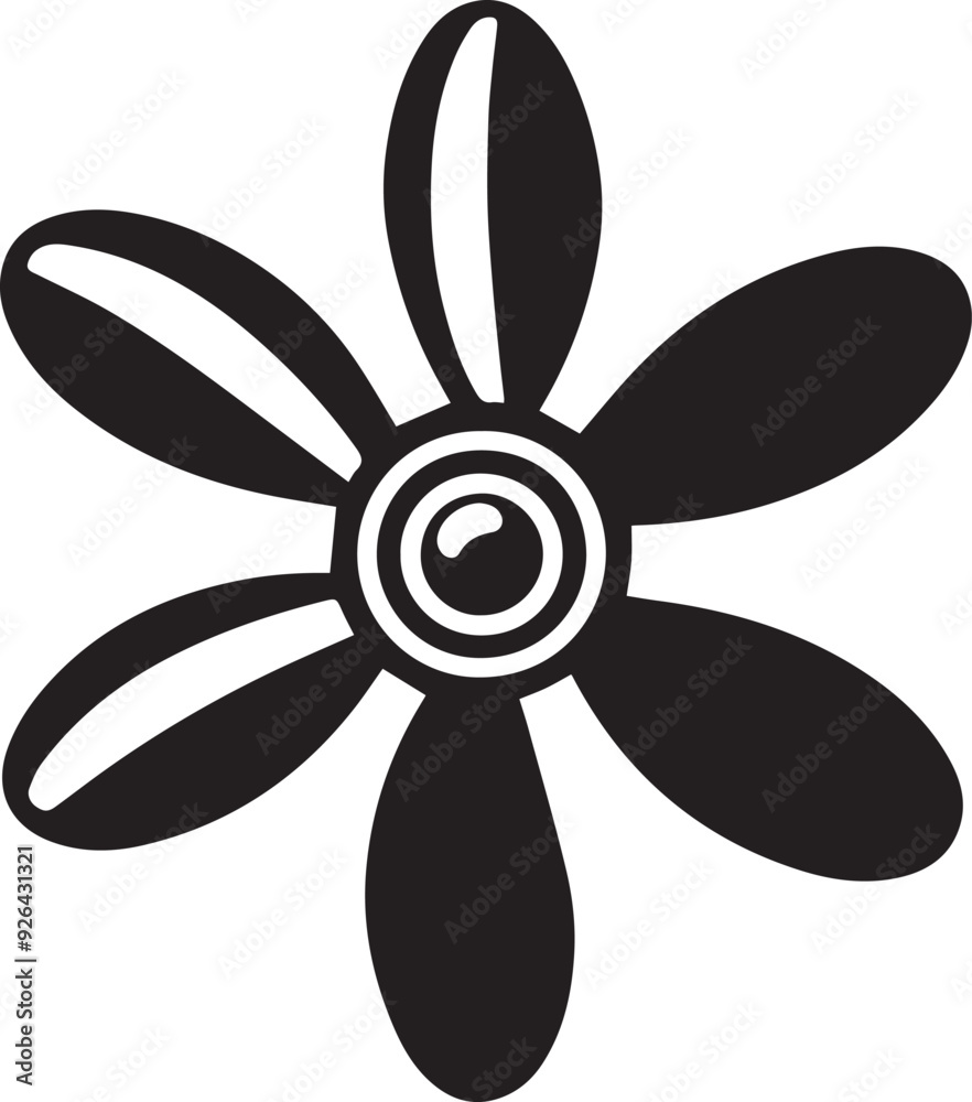 Propeller vector silhouette illustration logo Propeller vector silhouette illustration logo