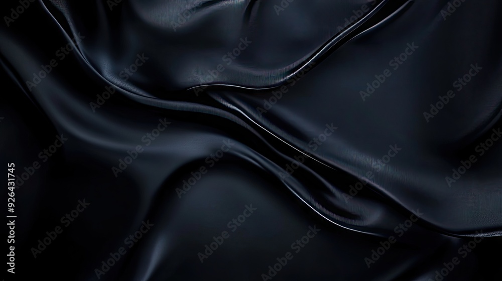 Fototapeta premium Luxurious black background with a smooth, refined texture and a delicate light effect, ideal for premium design elements. -