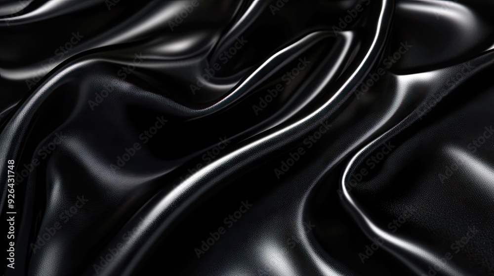 Fototapeta premium Luxurious black background with a smooth, refined texture and a delicate light effect, ideal for premium design elements. -