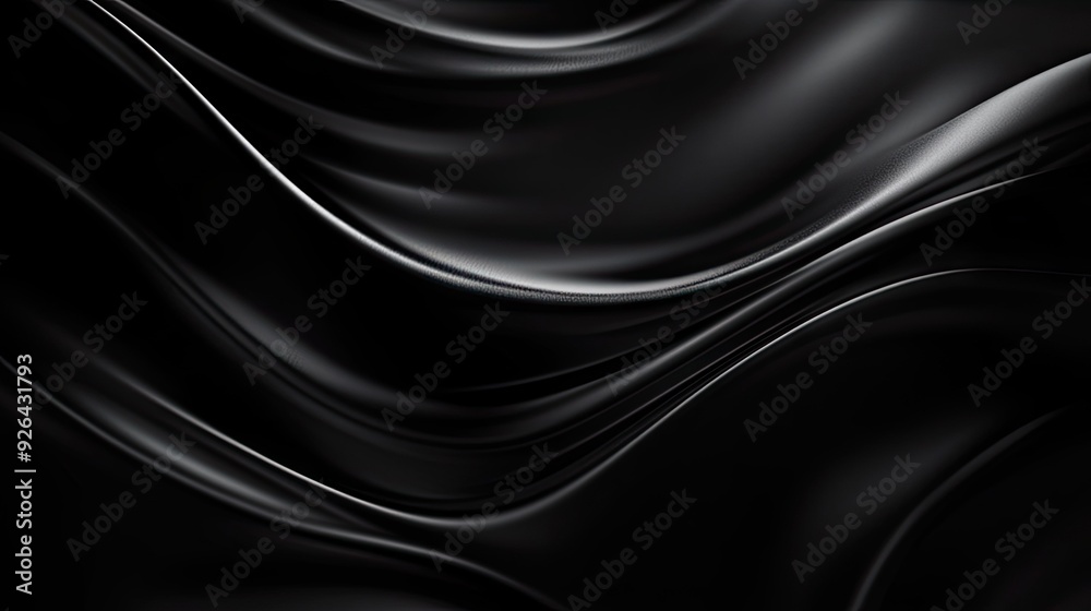 Fototapeta premium Luxurious black background with a smooth, refined texture and a delicate light effect, ideal for premium design elements.